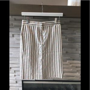 Cynthia Rowley Metallic stripe skirt